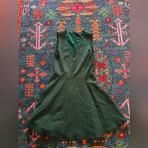 Lulu's Forest Green Sleeveless Mini Dress